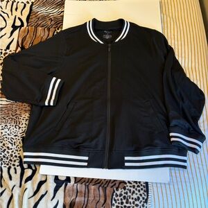 Torrid Active Black French Terry Bomber Jacket 3X (22–24) New‎ Without Tags
